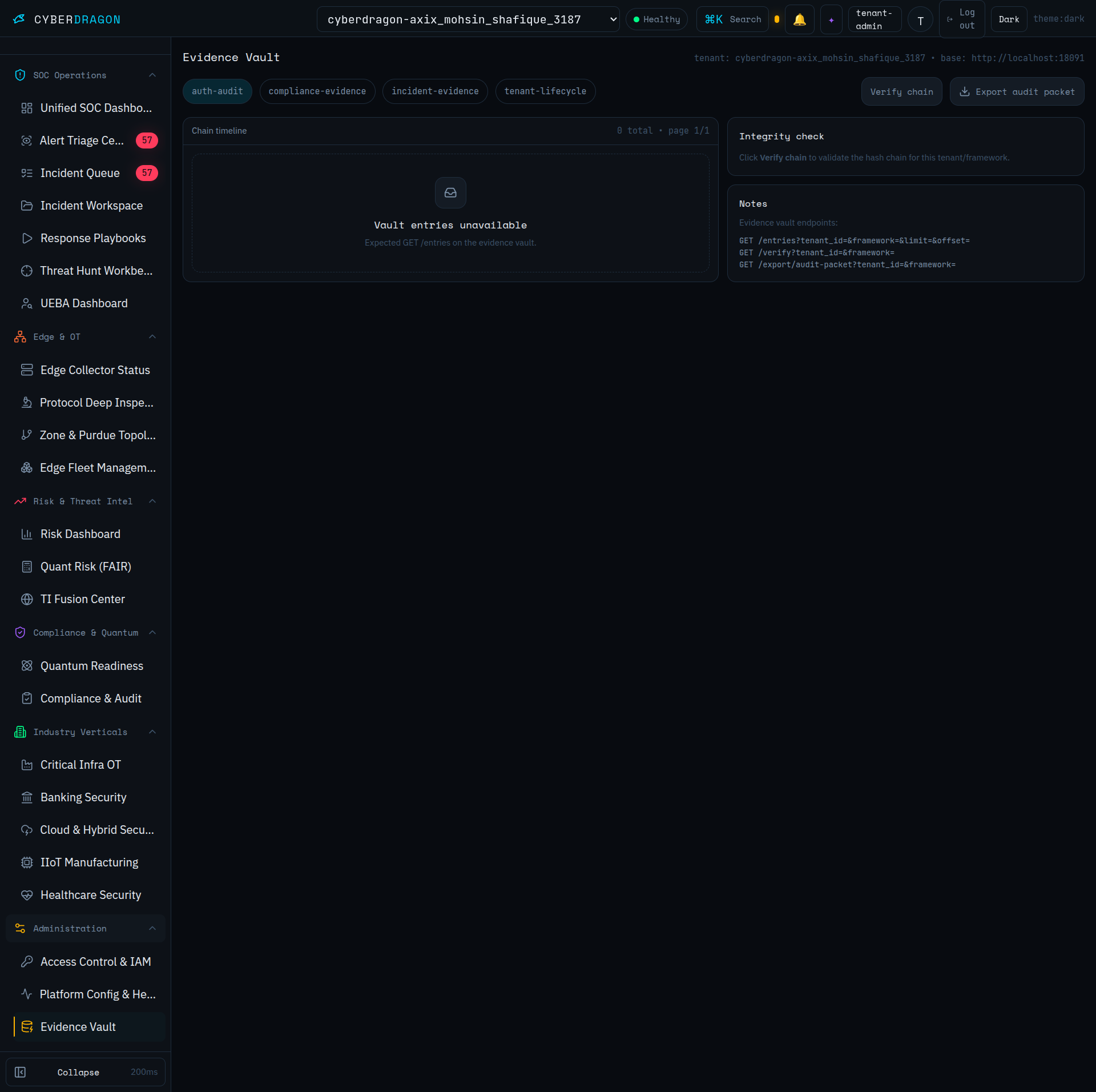 CyberDragon Evidence Vault